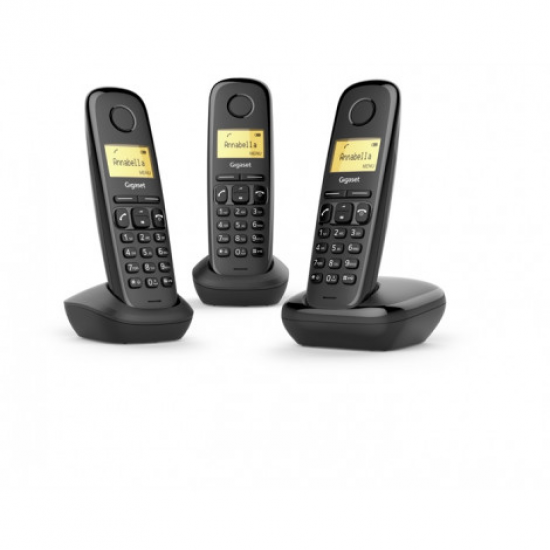 Teléfono inalámbrico Dect Gigaset A170 TRIO, negro